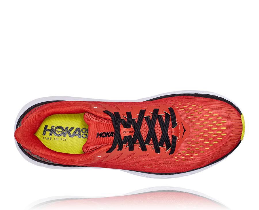 Hoka One One Hardloopschoenen Heren - Clifton 7 - Rood - MV6597041